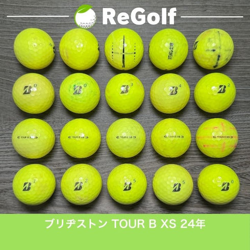 【中古】 【送料無料】 ロストボール ブリヂストン ツアーB TOUR B XS イエロー 2024年モデル 20球 ぉ試ランク ゴルフボール リゴルフ